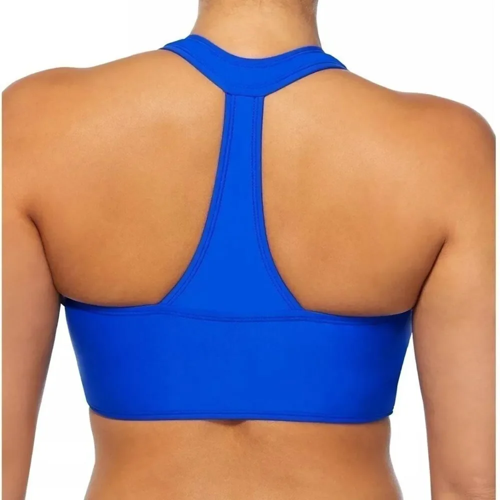 REEBOK Women's High-Neck T-Back Bikini Top, swim top